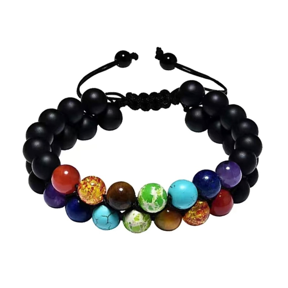 7 Chakra Bead Lava Stone Bracelet
